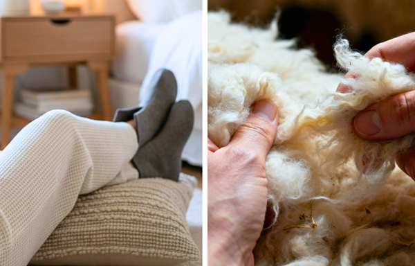 Pehmeiden Kotitossujen materiaali - 100% villa vs. muovi